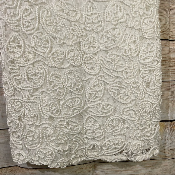 ZARA lace embroidered short white/ivory dress Size Small - Picture 6 of 8